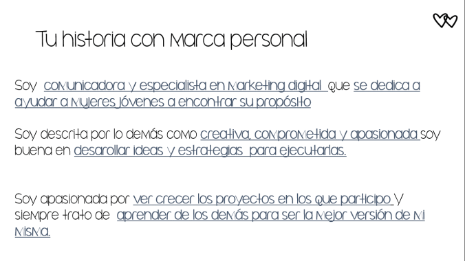 Ejercicio para encontrar tu marca personal 2 veintisiempre